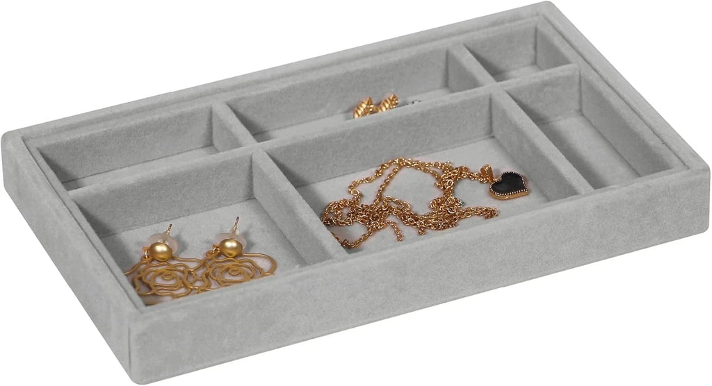 8 Pack Stackable Velvet Jewelry Trays Organizer Storage Box Display Trays Showca | eBay