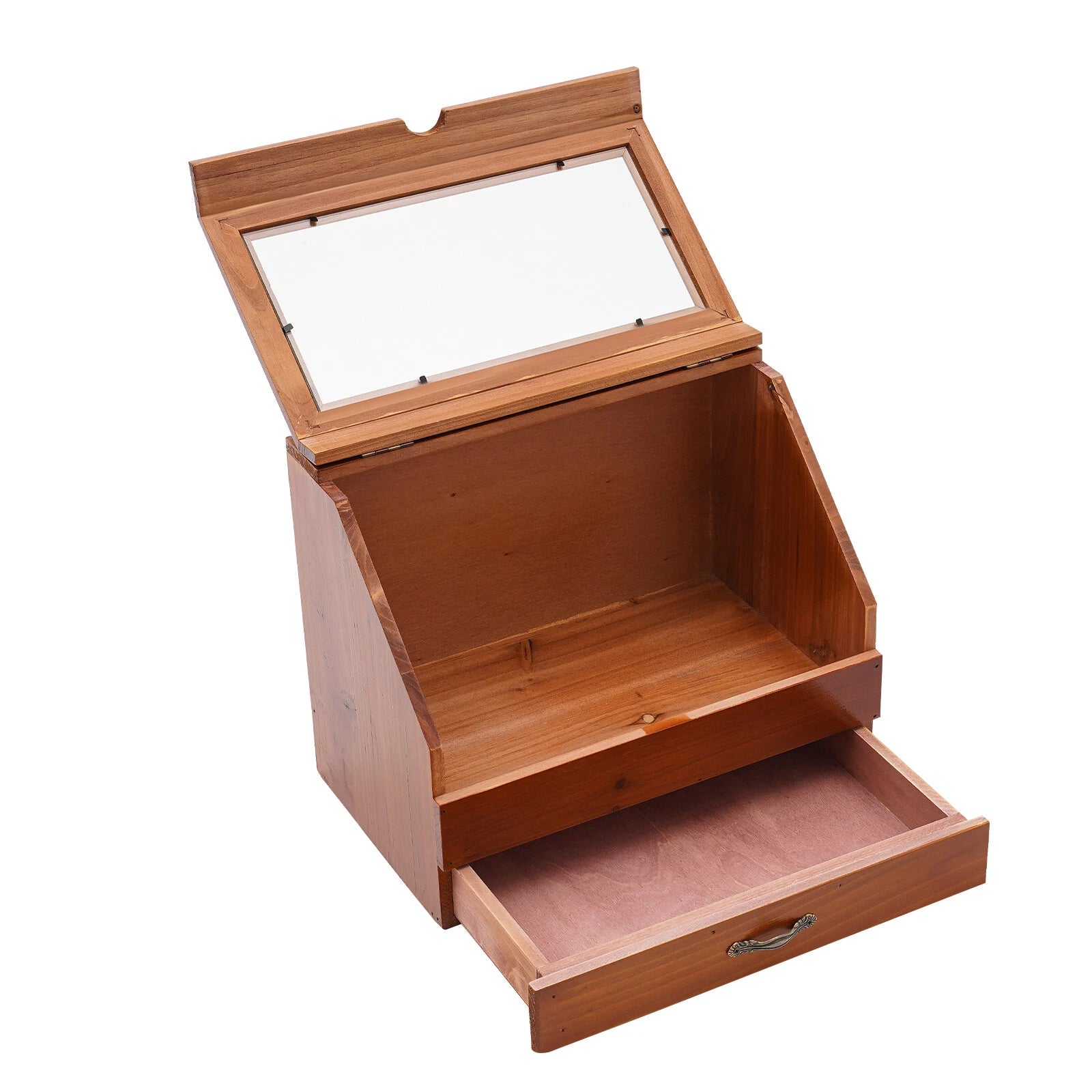 Wooden Perfume Organizer with Drawer - Stylish Jewelry Storage Box | eBay
