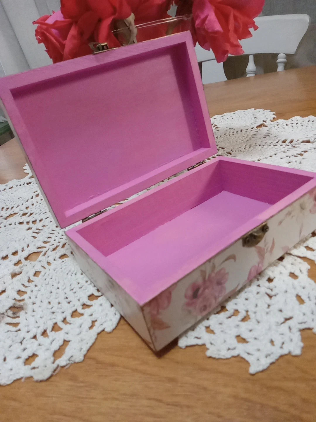 Handmade Wood Treasure/Jewelry Box 6x4 in. | eBay