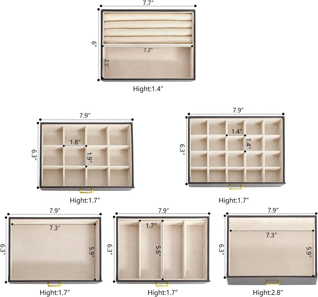 Luxurious Lockable Jewelry Organizer - 36 Compartment Faux Leather Storage Case | eBay