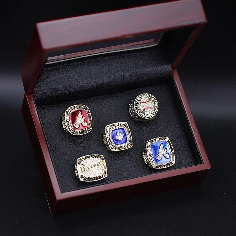 Championship Ring Display Case Box Wooden Storage Box for Sports Fans 5/6 Holes | eBay