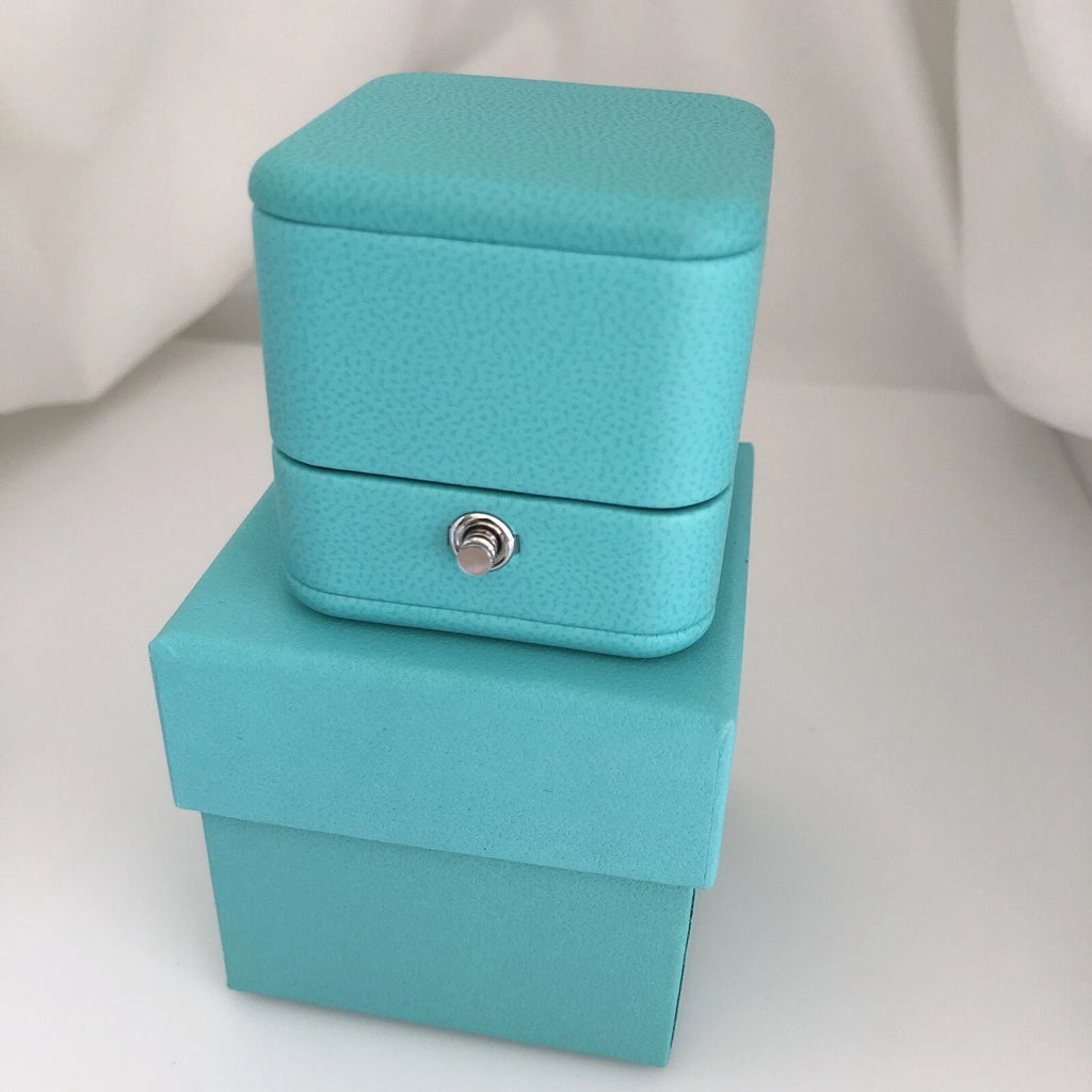 Tiffany & Co Blue Leather Empty Ring Box and Blue Gift Box | eBay
