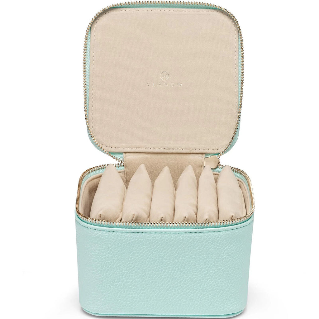 Vlando Travel Jewelry Box for Women Faux Leather Jewelry Box with 6 Velvet Je... | eBay