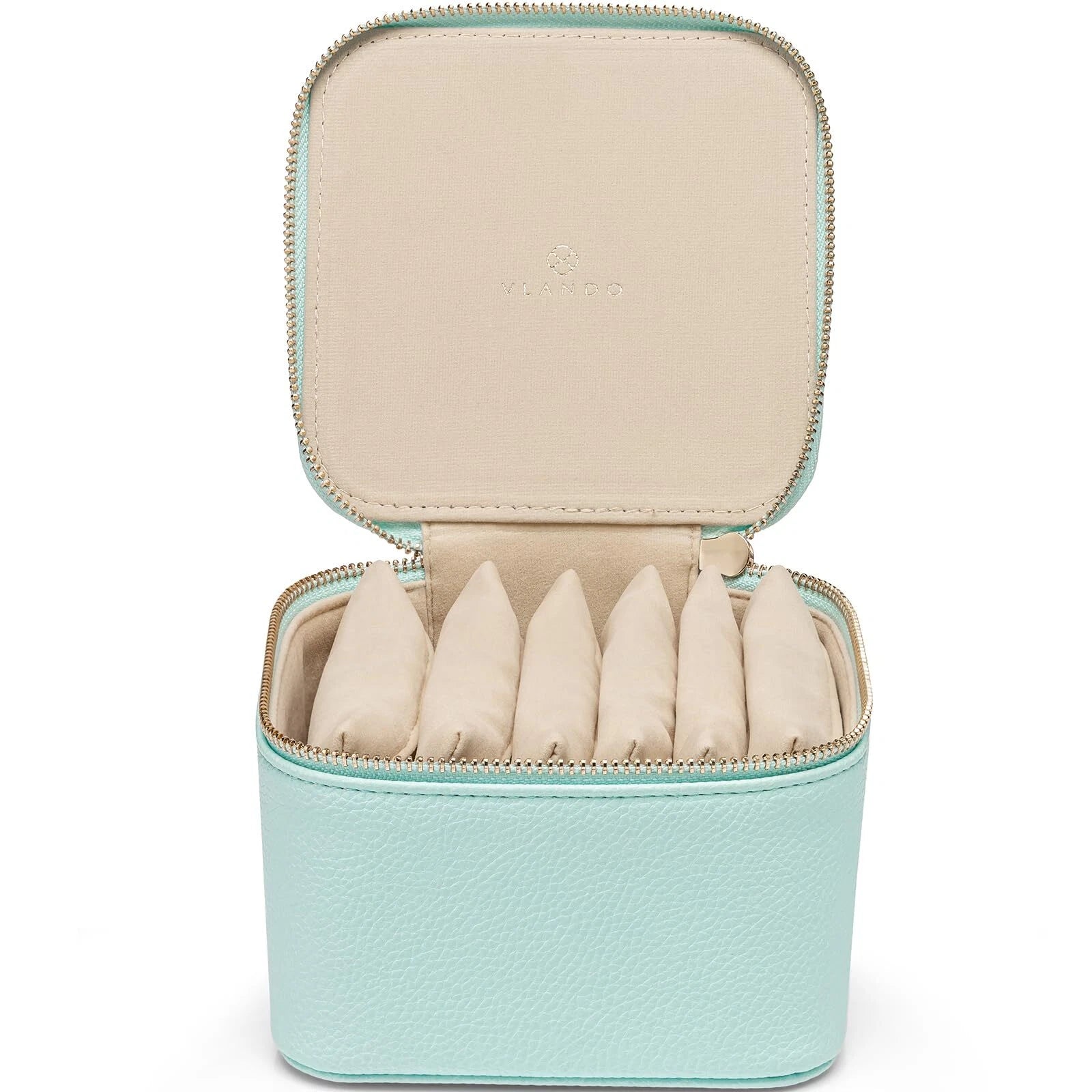 Vlando Travel Jewelry Box for Women Faux Leather Jewelry Box with 6 Velvet Je... | eBay