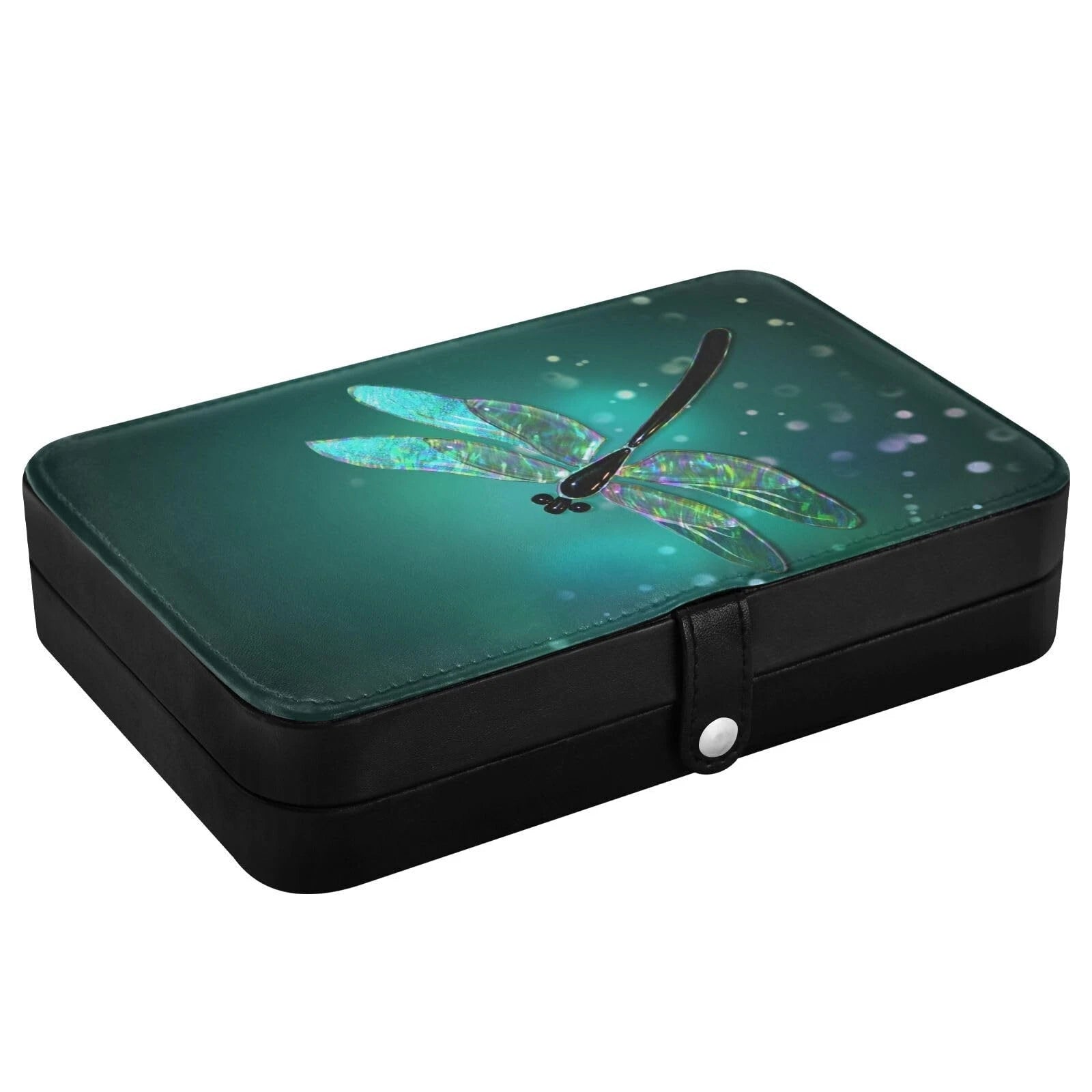 senya Leather Jewelry Box, Spring Dragonfly Necklace Ring Earrings Storage Or... | eBay