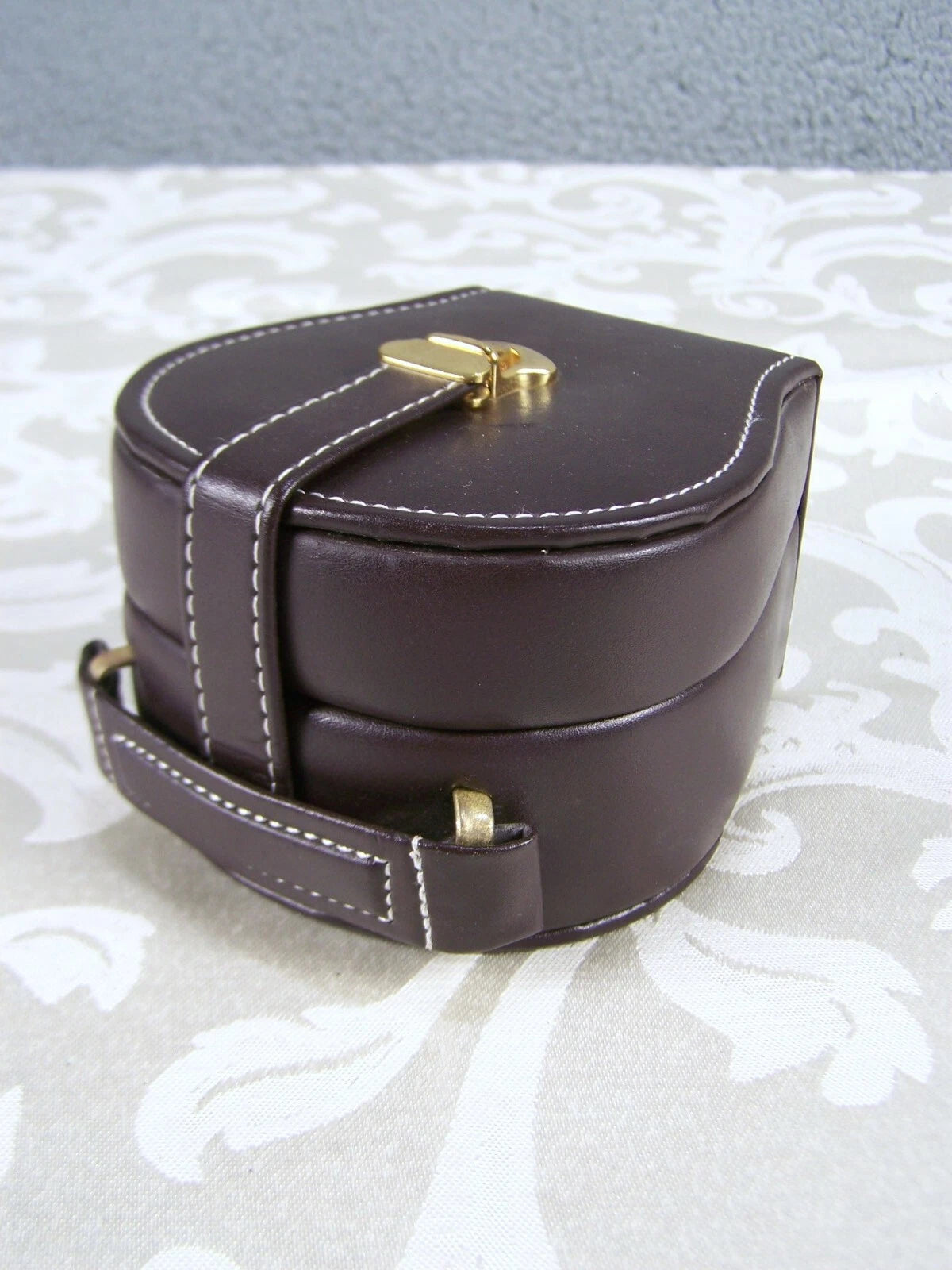 Small Jewelry Box Brown with Clasp For rings Chains Earrings Storage | eBay