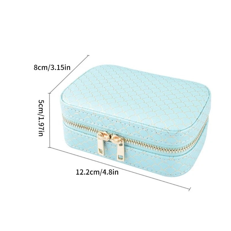 Large Capacity Jewelry Display Box Portable PU Travel Jewelry Case Storage Bag | eBay