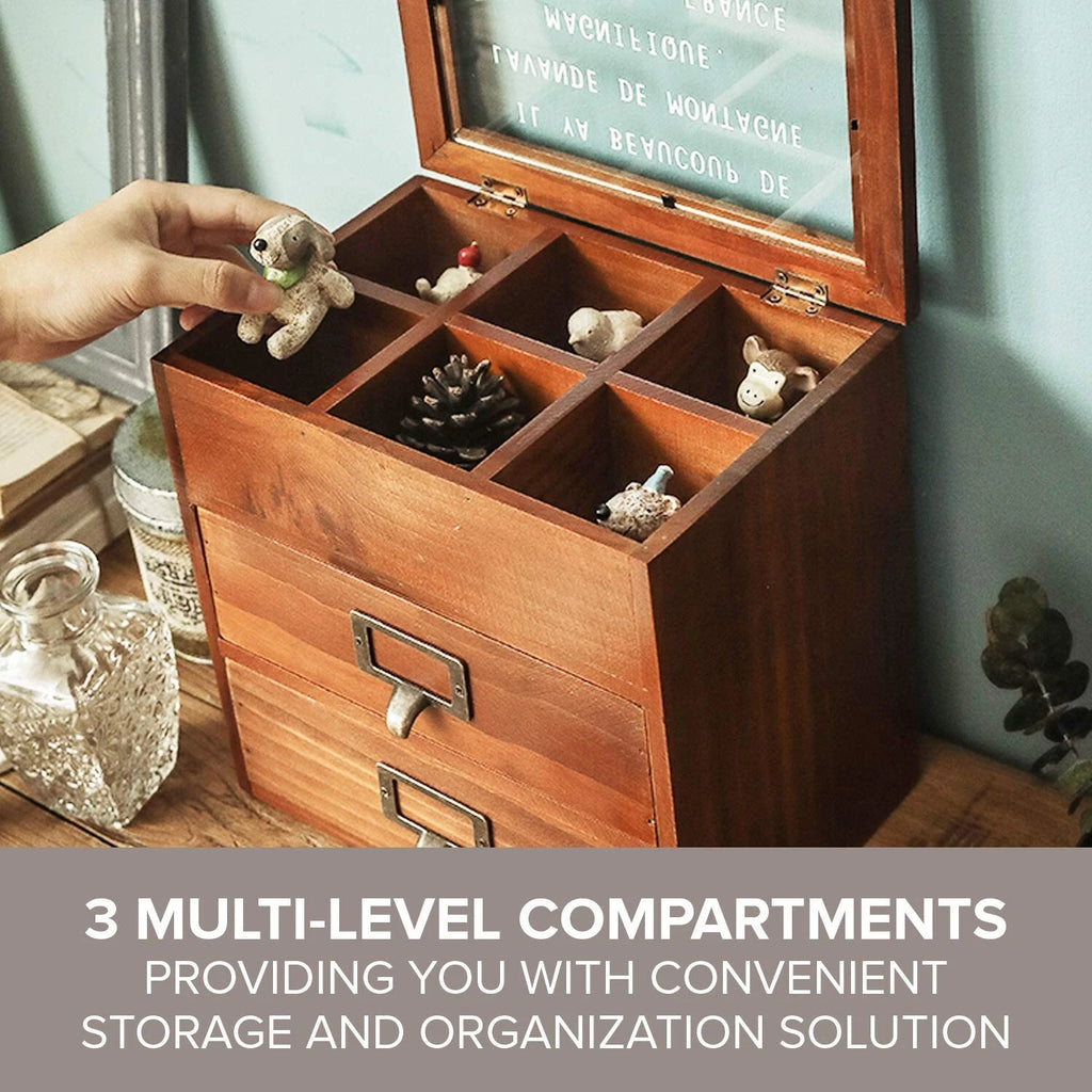 Primo Supply 6-Slot Jewelry Organizer - Wooden Storage Cabinet for Watches & ... | eBay