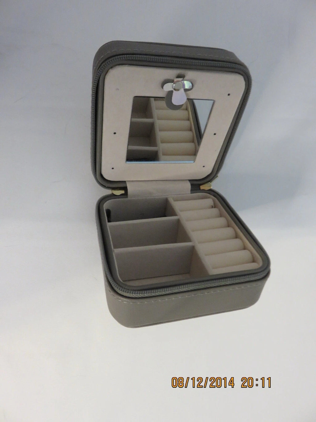 PLeather Small Jewelry Box Portable Travel Storage Case 4X4 3 Compartments | eBay