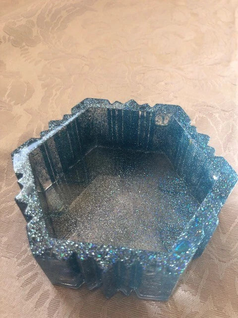 Blue shiny resin jewelry box | eBay