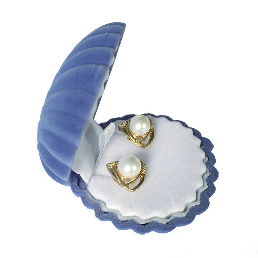 10Pcs Shell Velvet Ring Case Earrings Necklace Jewelry Display Storage Gift Box | eBay