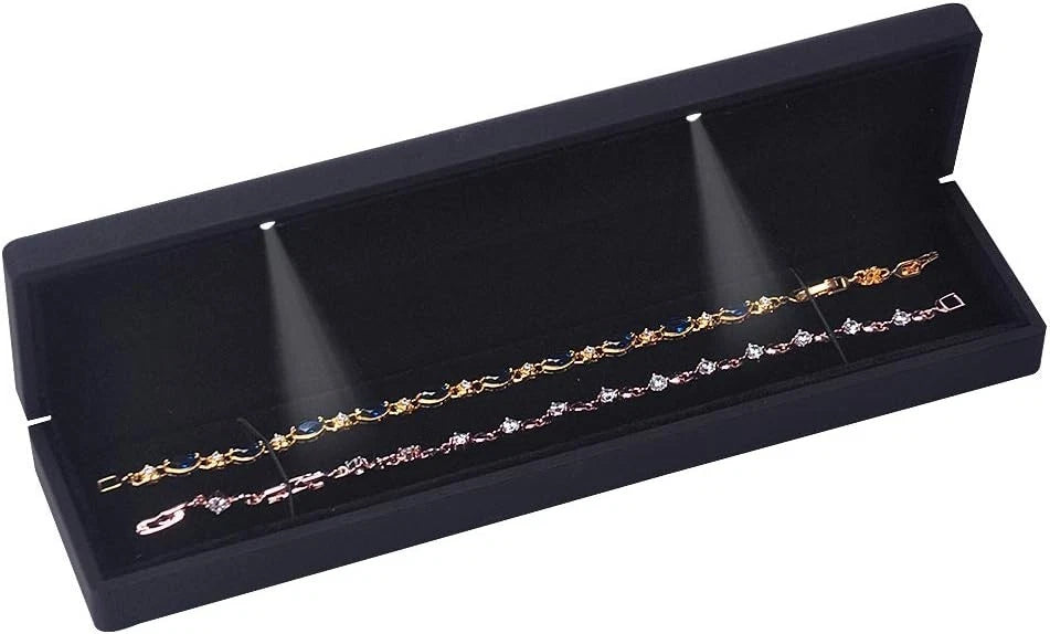 Safe and Elegant LED Jewelry Box with Black Velvet Cover - Ideal for Birthdays | eBay