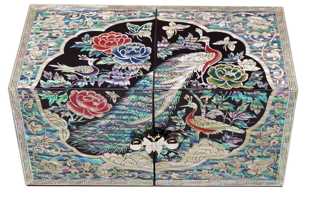 Mother of Pearl 4 Drawers Jewelry Box Necklace Bracelet Earrings Ring Box Case | eBay