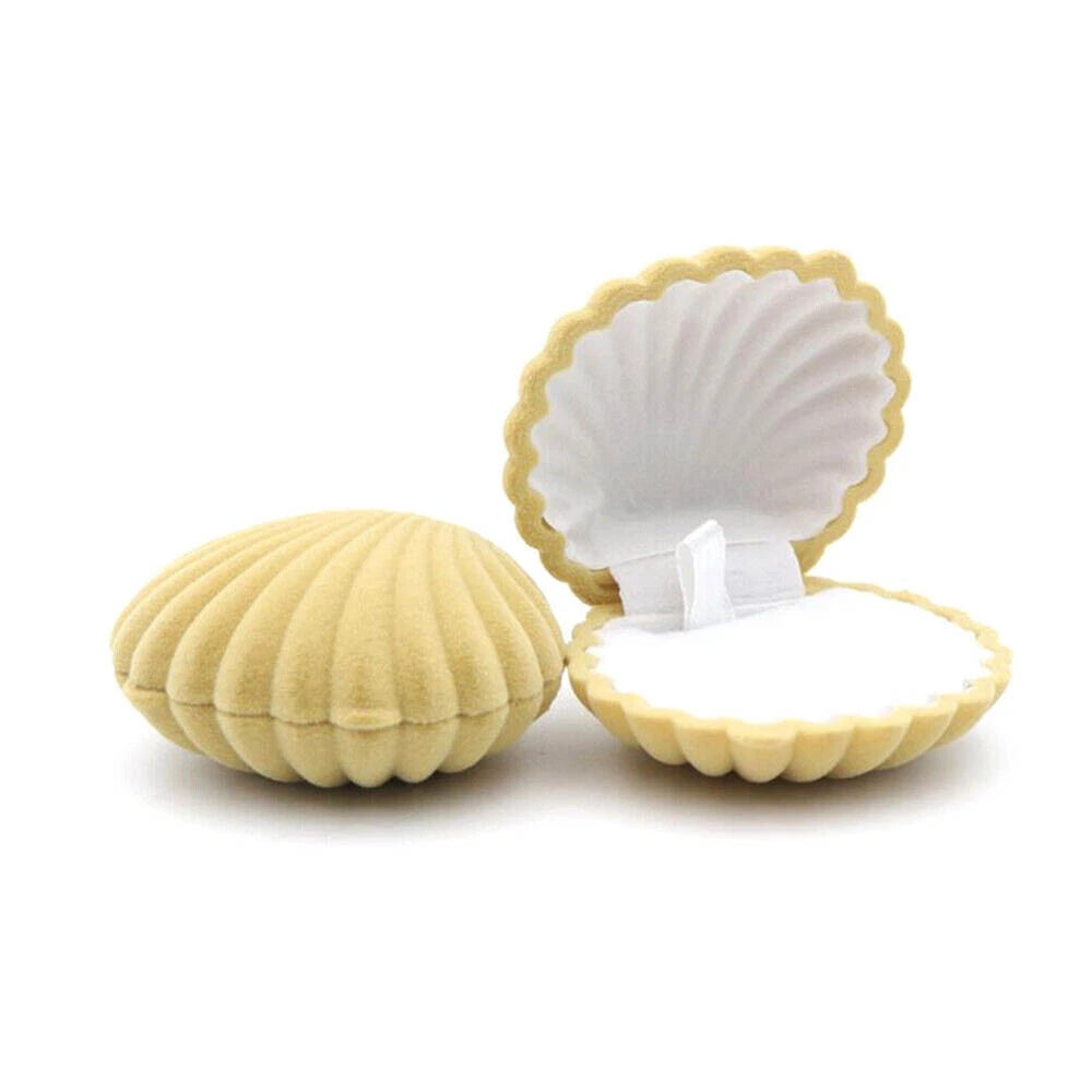 10Pcs Shell Velvet Ring Case Earrings Necklace Jewelry Display Storage Gift Box | eBay