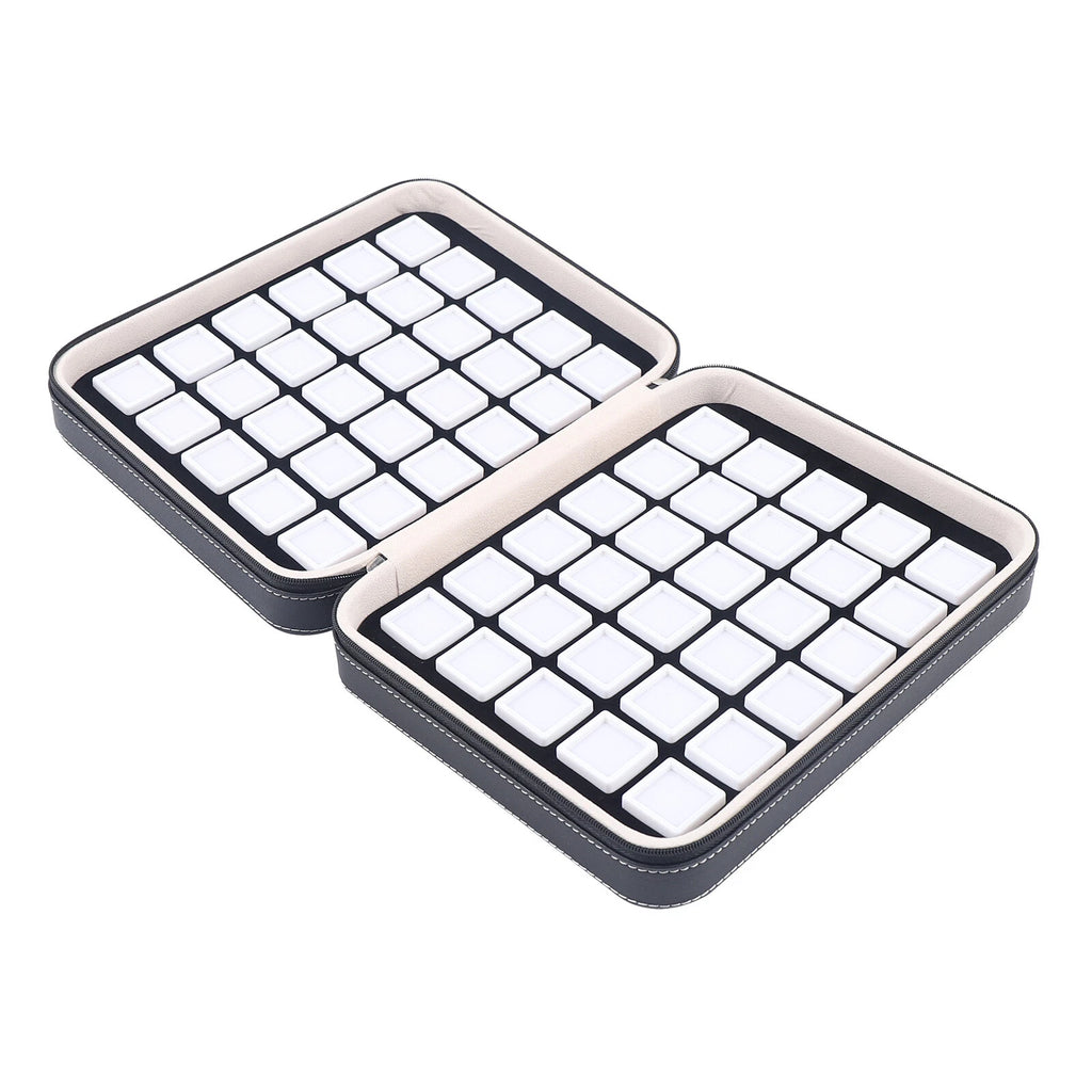 Jewelry Display Box Gemstone Jade Gem Organizer Earrings Storage Case 60 Grids | eBay