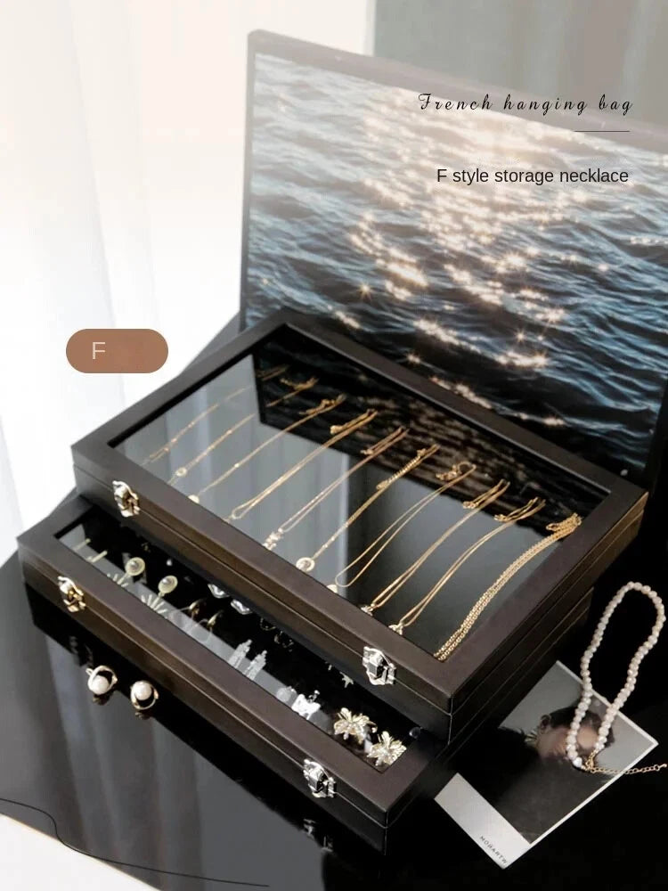 Jewelry Storage Box with Clear Lid for Earrings Necklaces Rings Organizer Holder | eBay