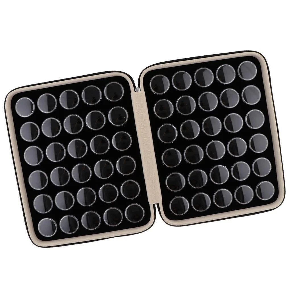 Large Capacity Gemstone Storage Box for Diamonds Gem Leather Carrying Case All | eBay