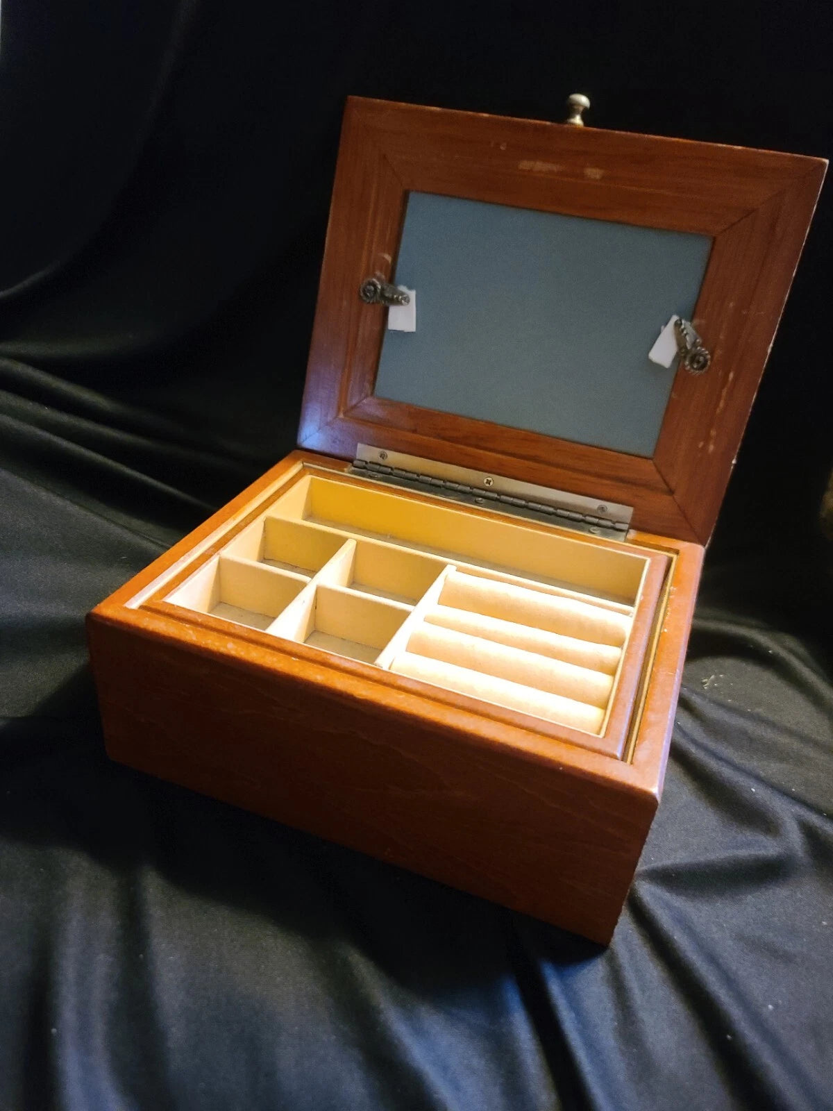 Jewelry Box Silvertone Inlays | eBay
