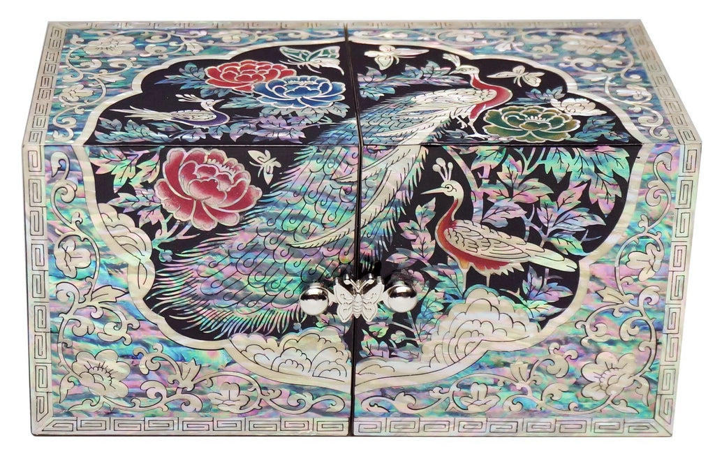 Mother of Pearl 4 Drawers Jewelry Box Necklace Bracelet Earrings Ring Box Case | eBay