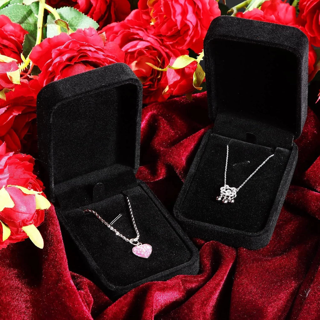 24 Pcs Necklace Pendant Box Velvet Jewelry Storage Display Case Ring Earring Pen | eBay