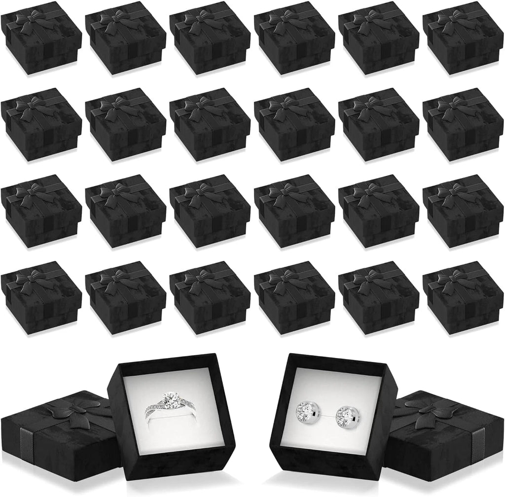 Set of 24 Black Ring Gift Box - Elegant Design Ring Jewelry Box Set, Lightweight | eBay