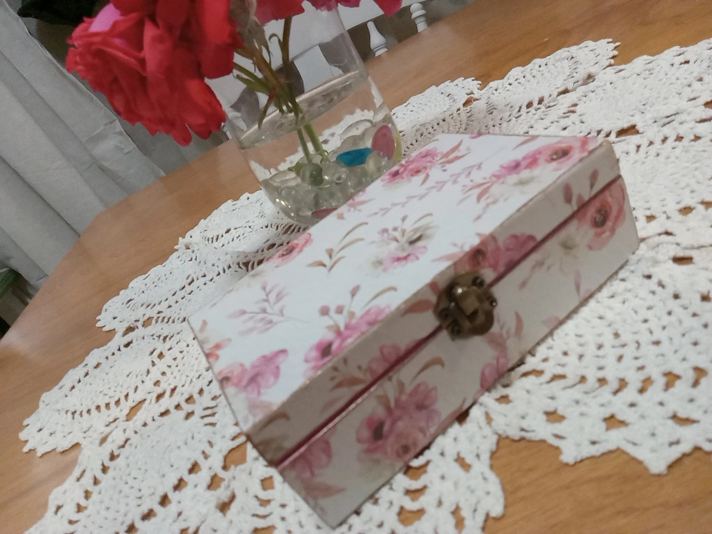 Handmade Wood Treasure/Jewelry Box 6x4 in. | eBay