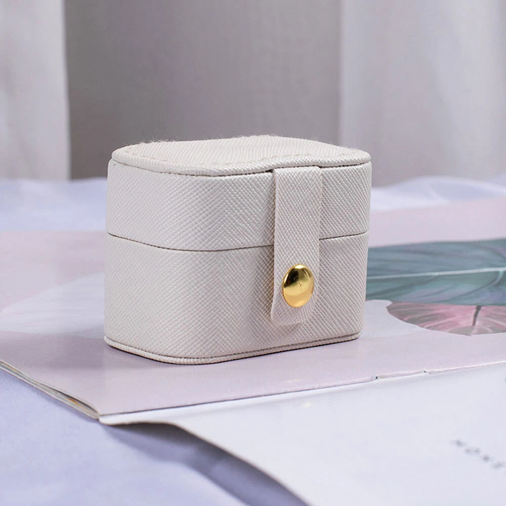 Women Portable Mini Jewelry Storage Case PU Leather Travel Jewelry Organizer Box | eBay