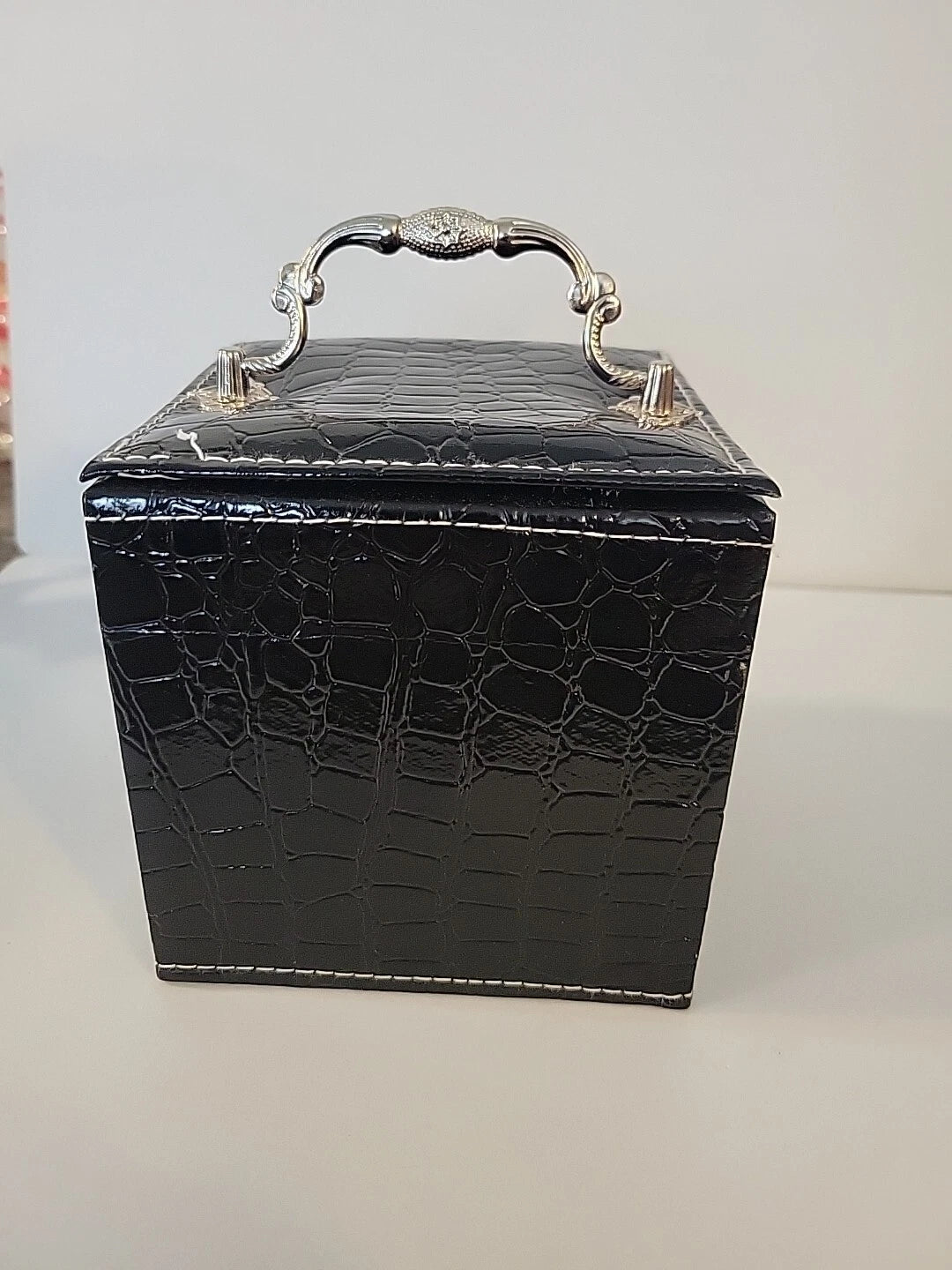 Black Square Mirror Jewelry Box Storage Organizer Women Case Jewelry | eBay