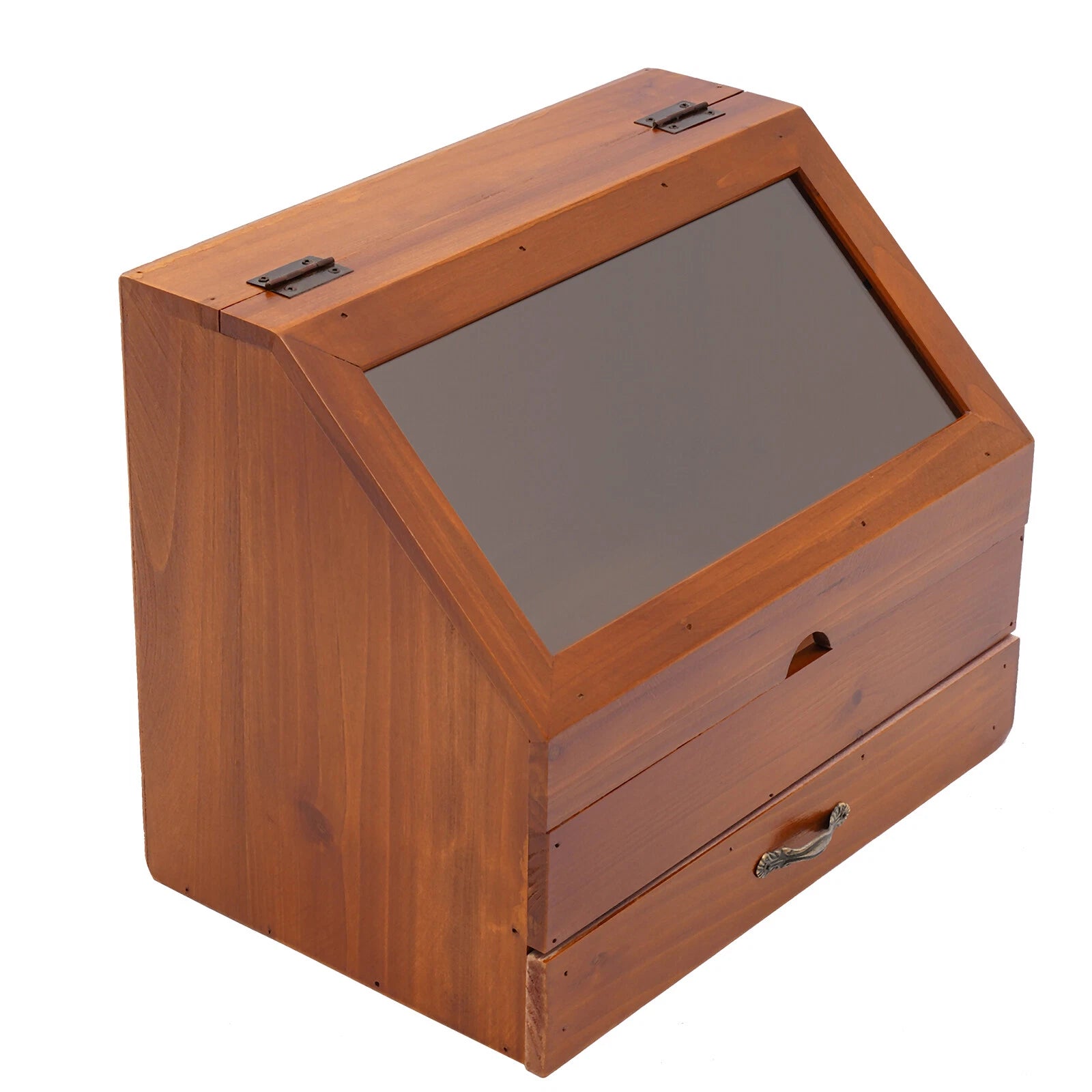 Wooden Perfume Organizer with Drawer - Stylish Jewelry Storage Box | eBay