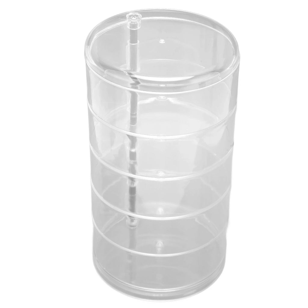 Rotatable Jewelry Box 5 Layer Transparent 360 Degree Rotation Space Saving E DGD | eBay