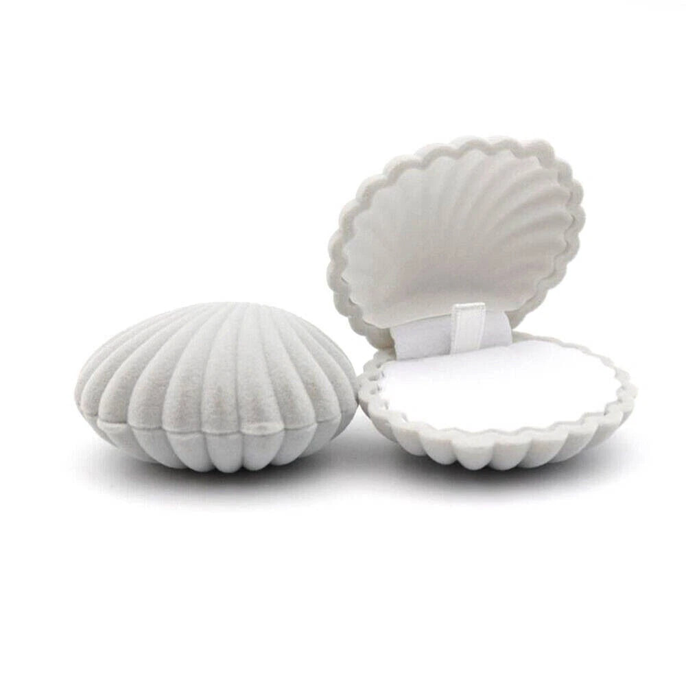 10Pcs Shell Velvet Ring Case Earrings Necklace Jewelry Display Storage Gift Box | eBay