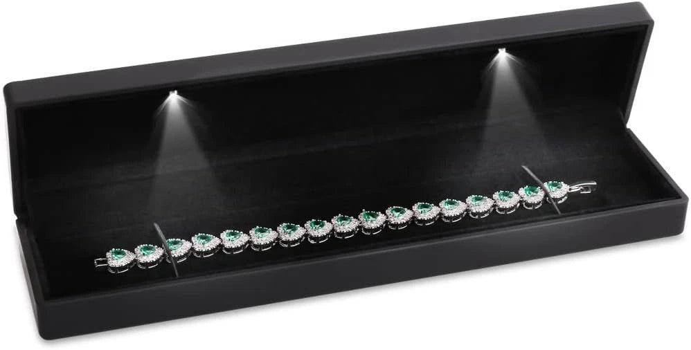 Safe and Elegant LED Jewelry Box with Black Velvet Cover - Ideal for Birthdays | eBay
