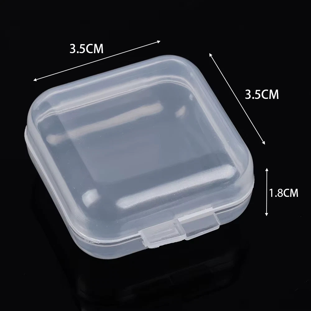 Mini Plastic Storage Box Square Transparent Organizer for Necklace Earrings Ring | eBay