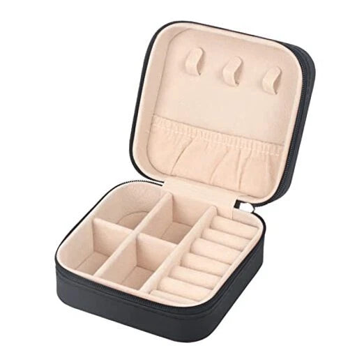 Travel Jewelry Case Small Jewelry Box Jewelry Organizer Storage Case Black | eBay