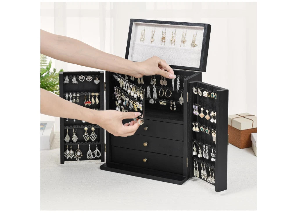 Jewelry Box Organizer, Large Jewelry Boxes for Women, Earring Jewelry Organiz... | eBay