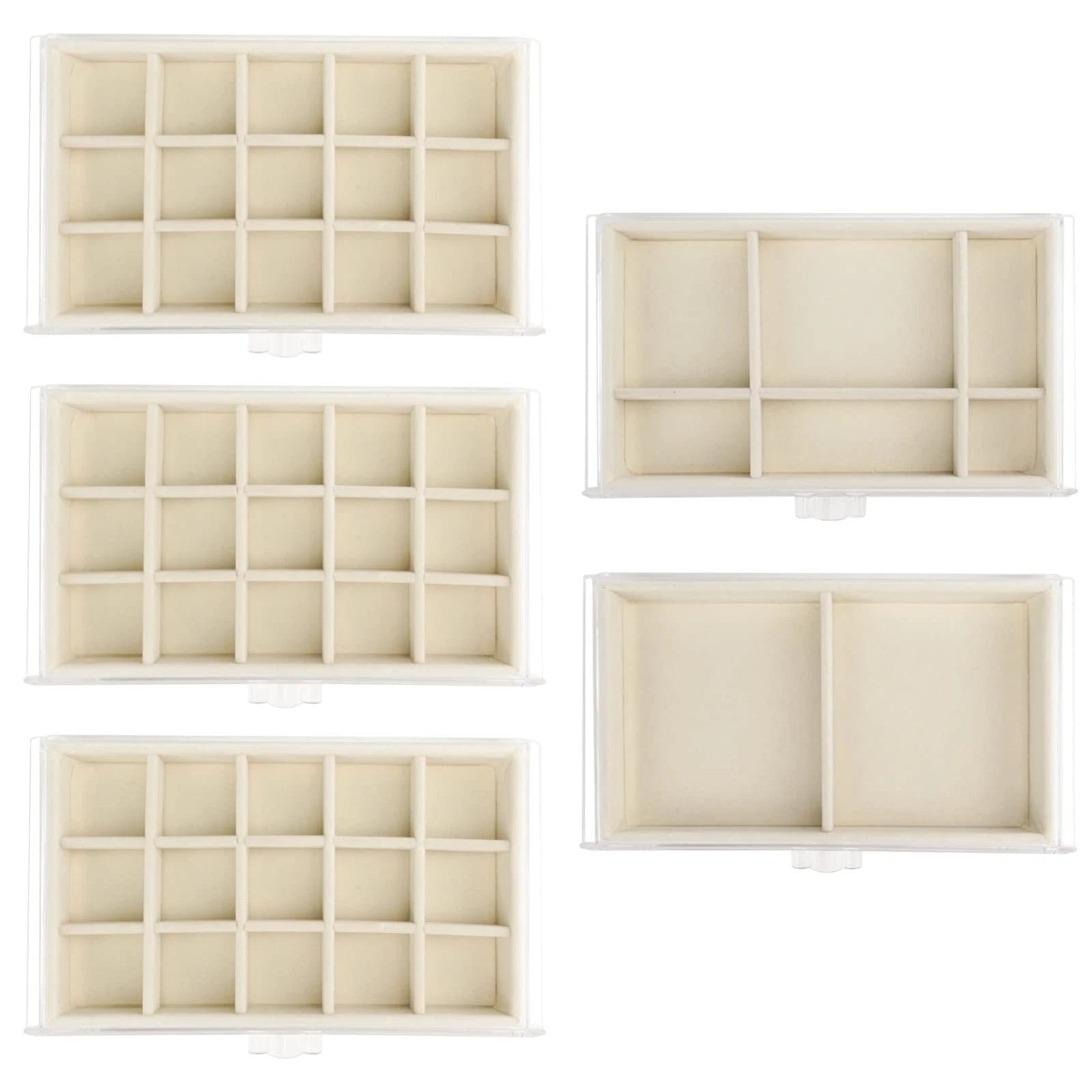 Watpot Acrylic Jewelry Box with 5 Drawers, Clear Earring Storage Organizer | eBay