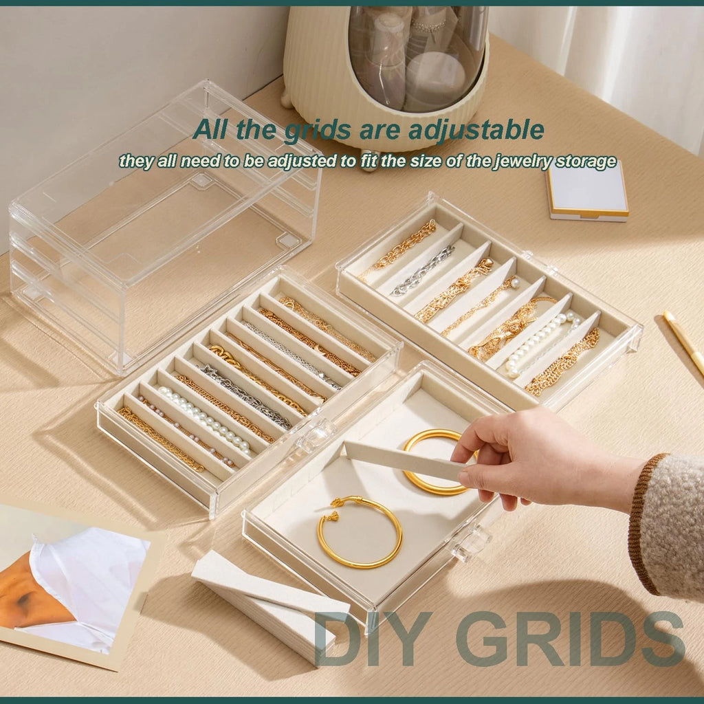 YUFONG Bracelet Organizer Box, Dustproof Bracelet Holder Organizer Clear Stac... | eBay