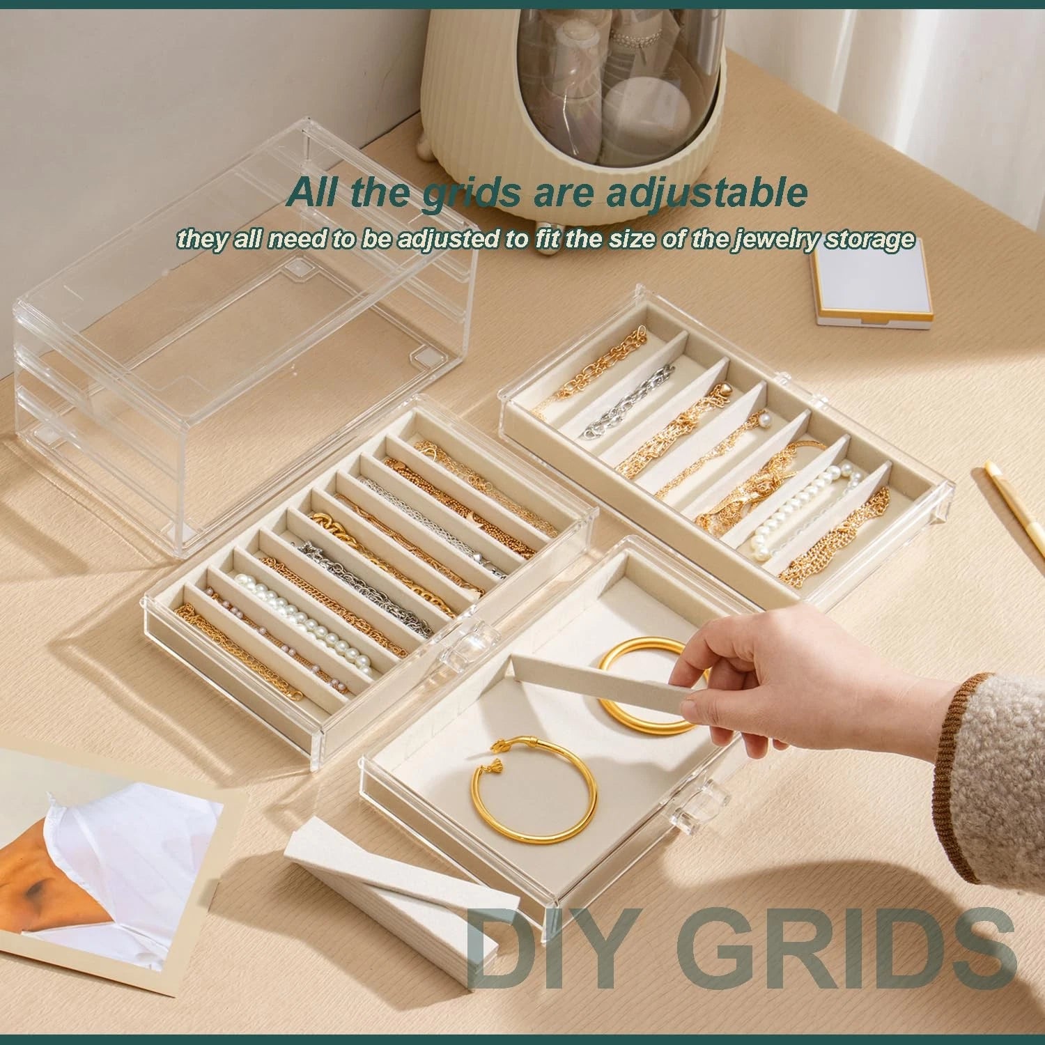 YUFONG Bracelet Organizer Box, Dustproof Bracelet Holder Organizer Clear Stac... | eBay