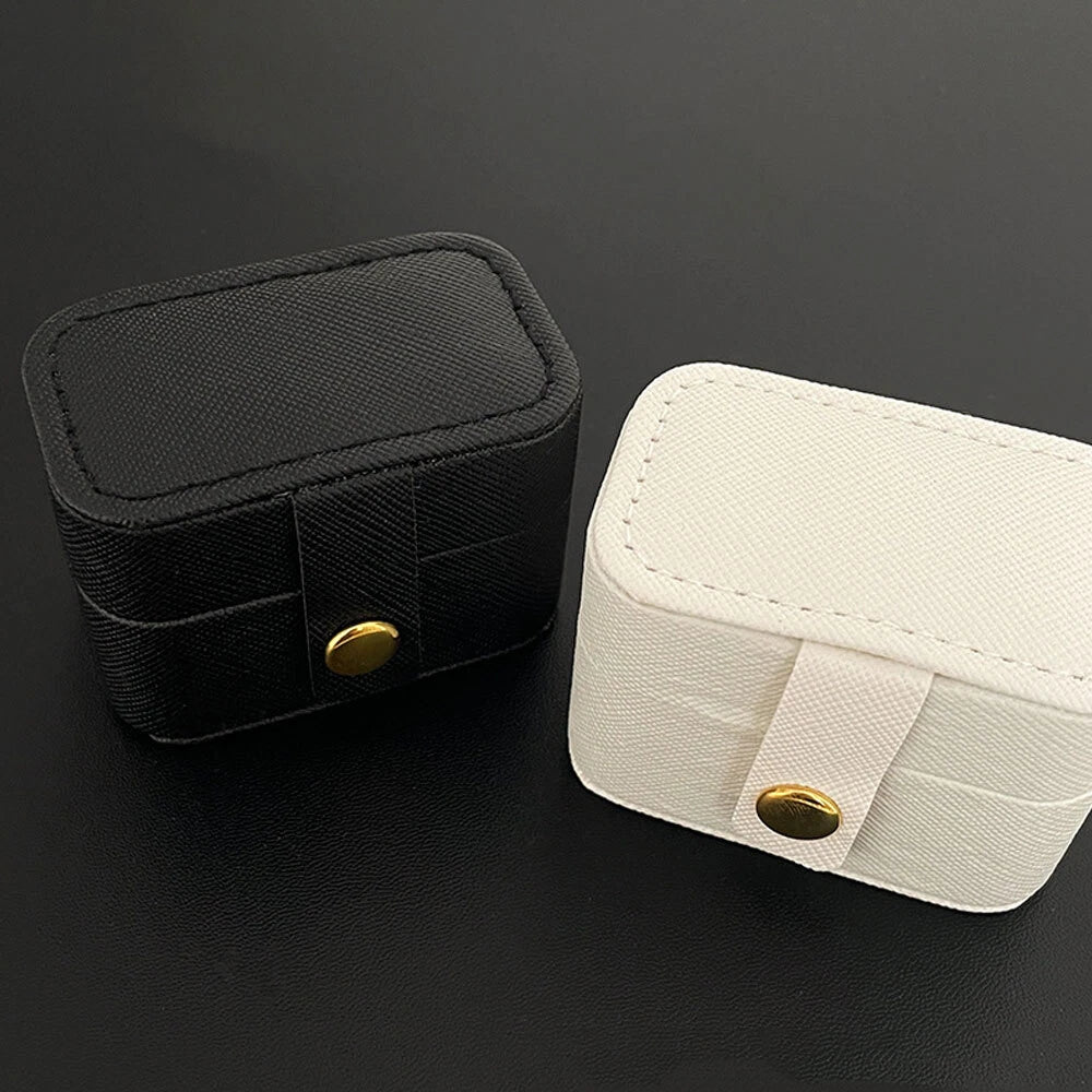Women Portable Mini Jewelry Storage Case PU Leather Travel Jewelry Organizer Box | eBay