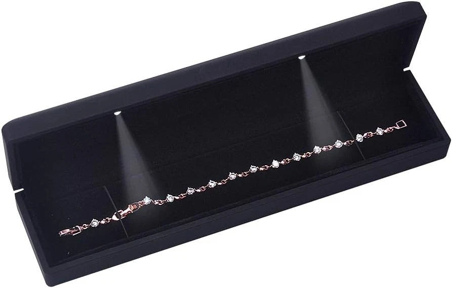 Safe and Elegant LED Jewelry Box with Black Velvet Cover - Ideal for Birthdays | eBay