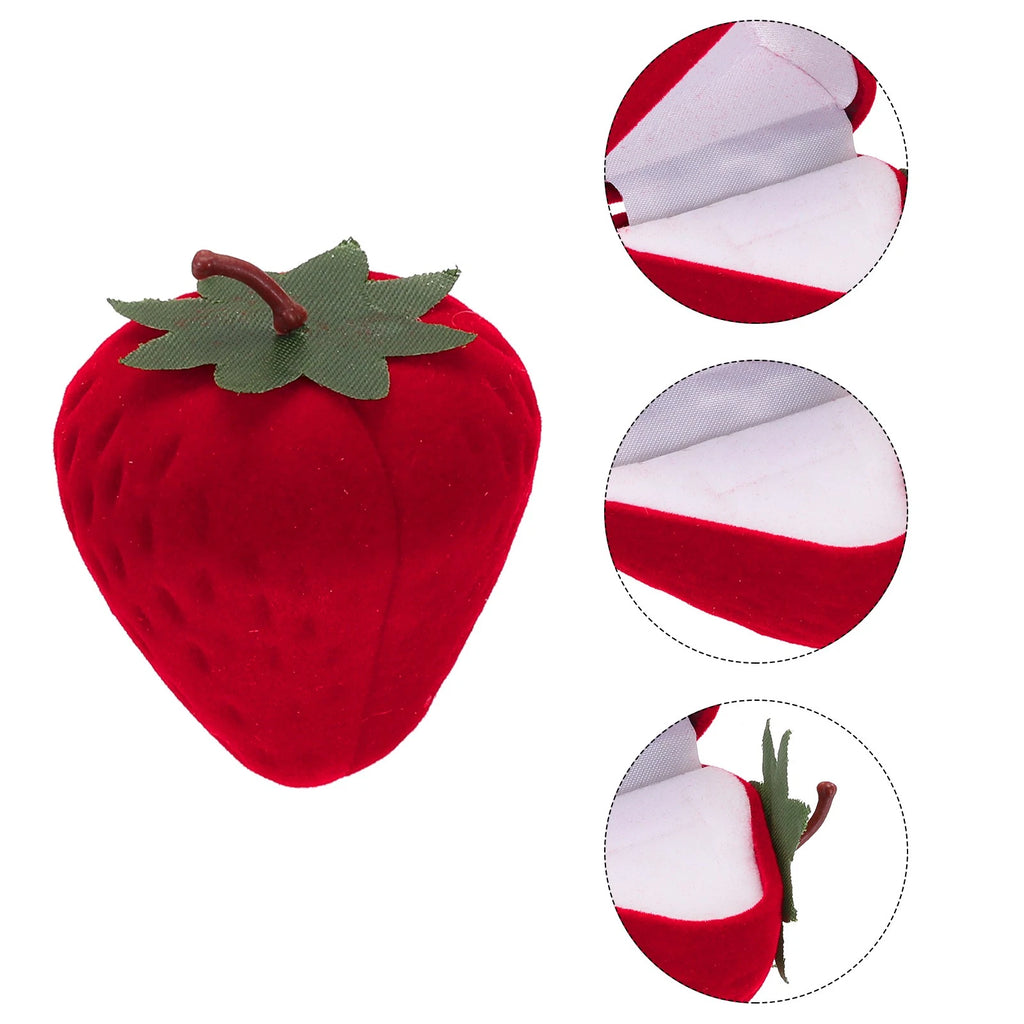 6Pcs Strawberry Ring Box Romantic Engagement Ring Box Jewellery Storage Red | eBay