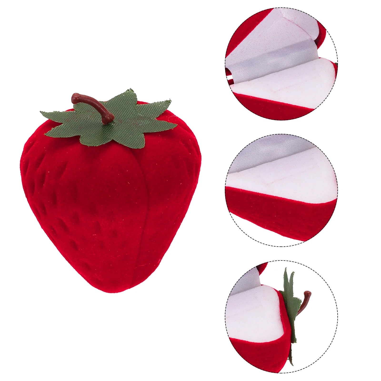 6Pcs Strawberry Ring Box Romantic Engagement Ring Box Jewellery Storage Red | eBay