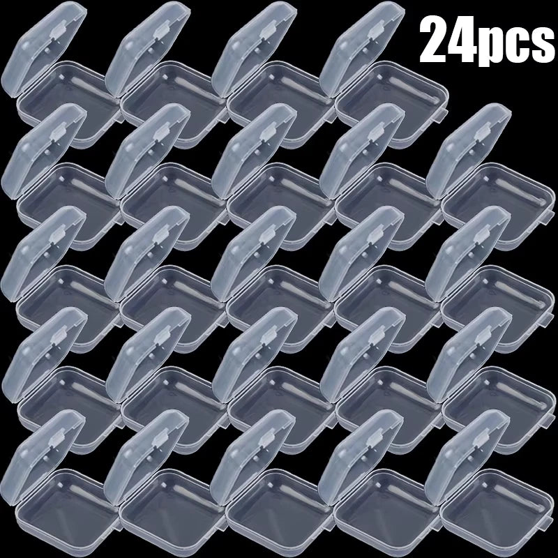 Mini Plastic Storage Box Square Transparent Organizer for Necklace Earrings Ring | eBay