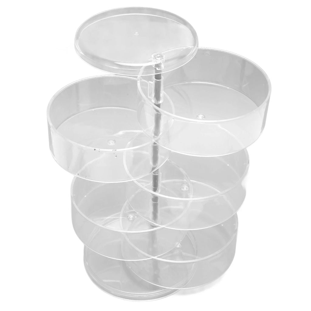 Rotatable Jewelry Box 5 Layer Transparent 360 Degree Rotation Space Saving E DGD | eBay