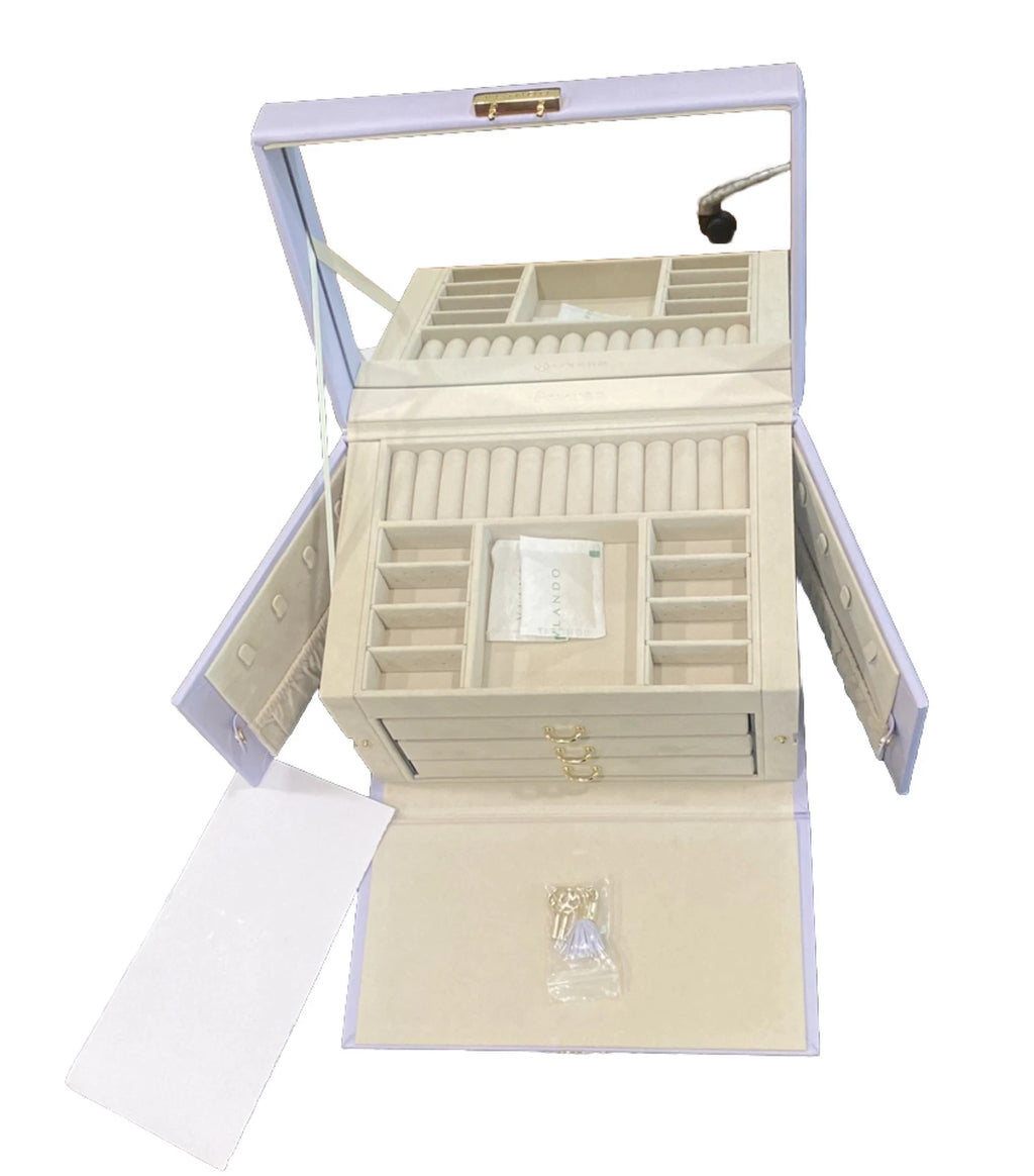 Vlando Jewelry Organizer Box for Women Large Leather Jewelry Storage Box | eBay