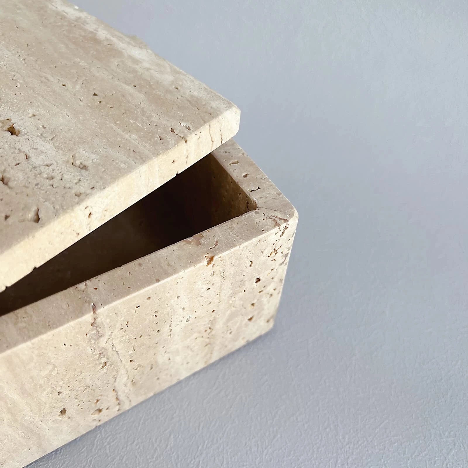 Natural Marble Ring Jewelry Box Cotton Swab Storage Box with Lid Storage Box ... | eBay