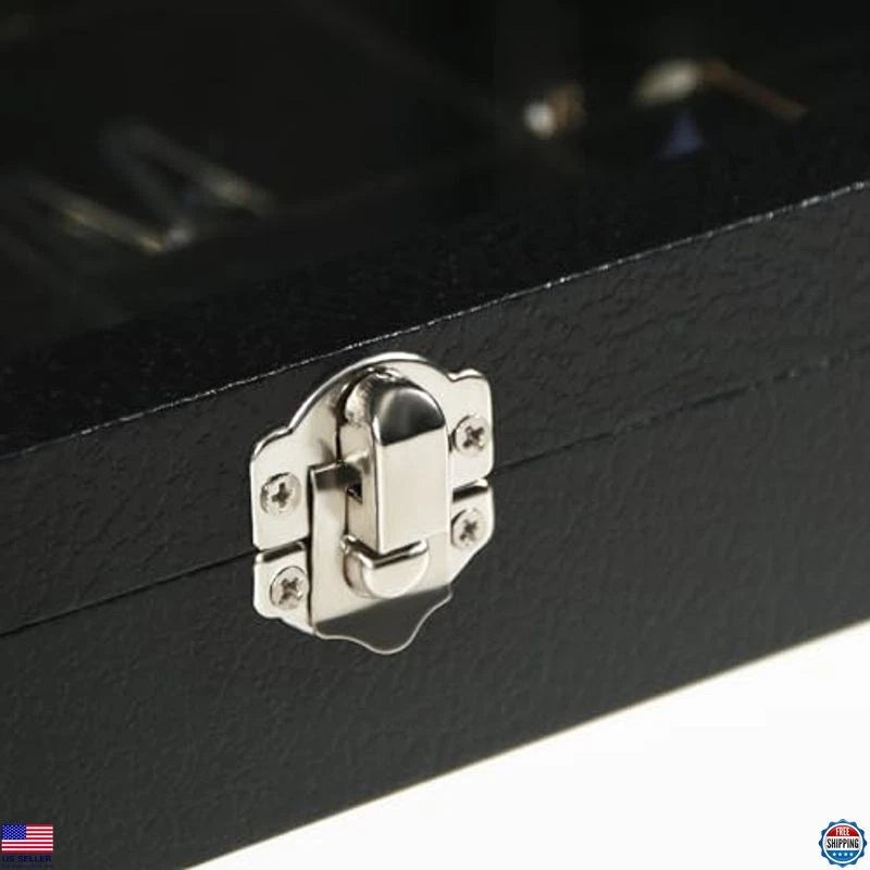 Black Velvet Jewelry Organizer Box with Lid for Necklaces, Bracelets, Rings | eBay