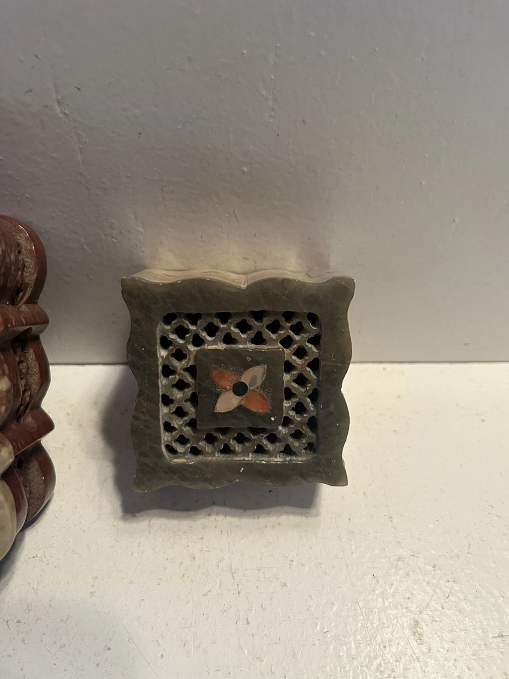 2 stone or hard resin jewelry boxes small items | eBay