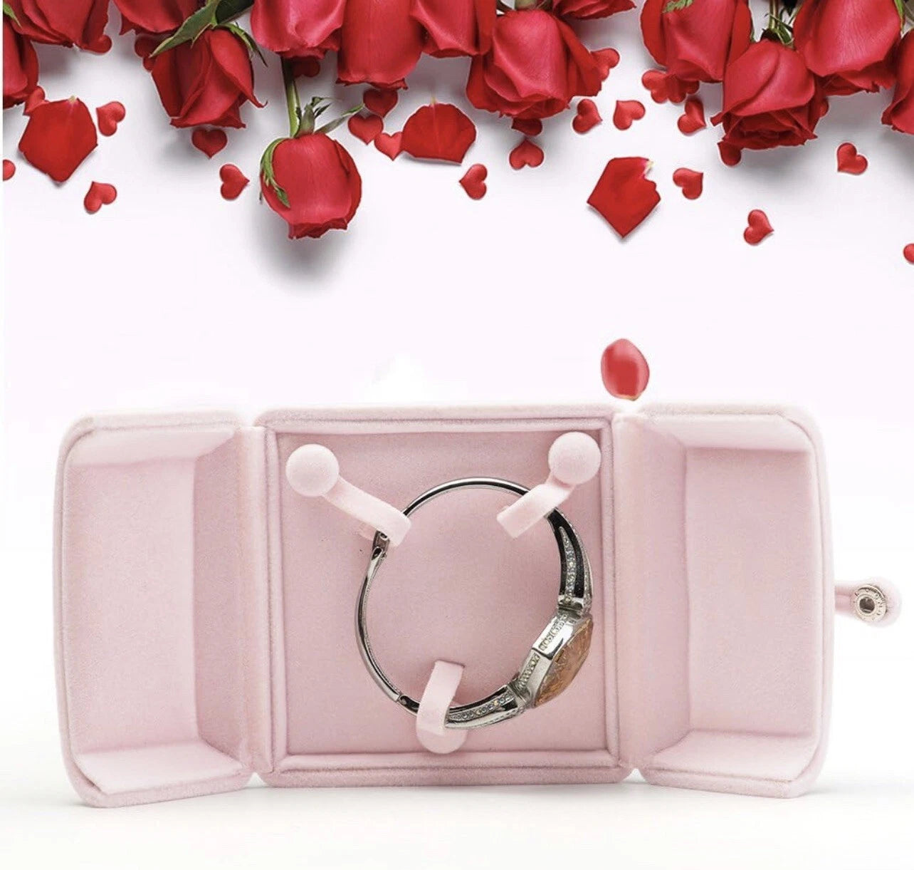 Pink Velvet Bangle Gift Box Bracelet Storage Case Jewelry Gift Boxes | eBay