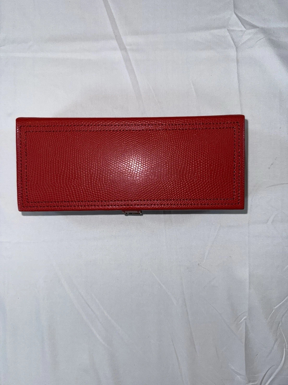 Jewelry Case Travel Box Removeable Zip Pouches Hinged Hard Side Red | eBay